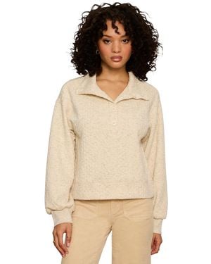 Sanctuary Halley Cable-knit Relaxed Popover Top - Natural