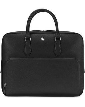 Montblanc Sartorial Medium Leather Briefcase Document Case - Black