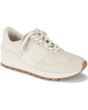 BareTraps Gwenda Lace Up Crochet Sneakers - White