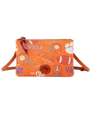 Dooney & Bourke Clemson Tigers Top Zip Crossbody Purse - Orange