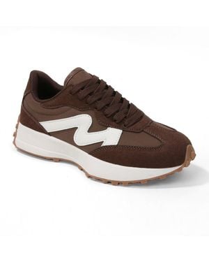 BERNESS Luca Retro Platform Sneakers - Brown