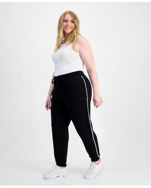 And Now This Trendy Plus Size High Rise Drawstring jogger Pants - Multicolor