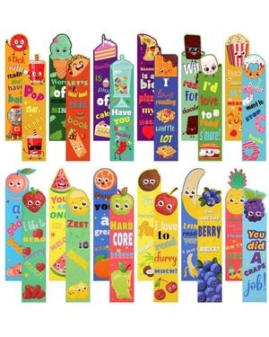 Gnuadz Fruit Scented Bookmarks Scratch Sniff Classroom Students - White