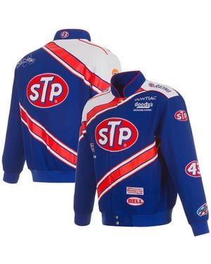 JH Design Blue/white Richard Petty Stp Full-snap Twill Uniform Jacket