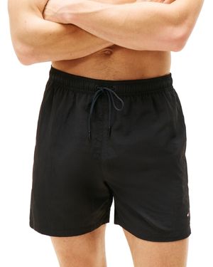 Tommy Hilfiger Long Drawstring 7" Swim Trunks - Black