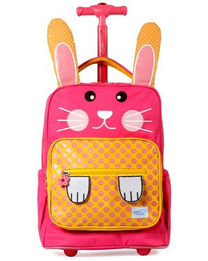 J World Kids And Toddlers Twise Side-kick Rolling Backpack - Pink