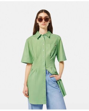 Scotch & Soda Structured Stripe Mini Shirt Dress - Green