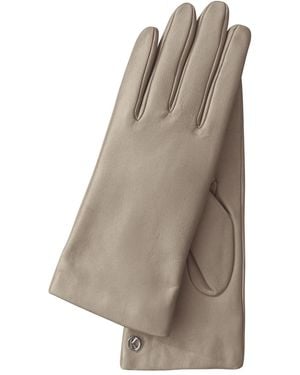 KESSLER `s Extra Long Premium Lamb Leather Touchscreen Gloves "lola Long" Cashmere Lining - Brown