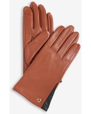 Cole Haan Leather Tech Gloves - Brown