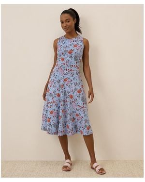 Pact Organic Cotton Fit & Flare Twist Back Dress in Natural | Lyst Pact Organic Cotton Fit & Flare Twist Back Dress in Natural | Lyst
