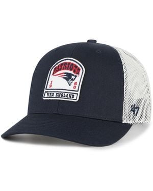 '47 New England Patriots Headstone Trucker Adjustable Hat - Blue