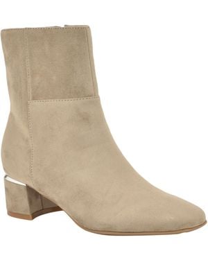 Calvin Klein Parry Block Heel Ankle Booties - Natural