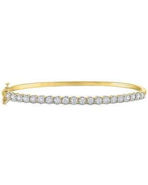 Forever Grown Diamonds Lab-grown Diamond Prong Bangle Bracelet (1 Ct. T.w. - Metallic