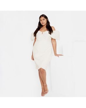 City Chic Plus Size Jez Dress - White
