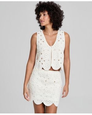 And Now This V-neck Single-button Vest - White