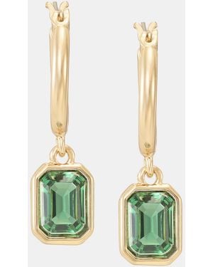 Ralph Lauren Stone Charm Hoop Earrings - Green