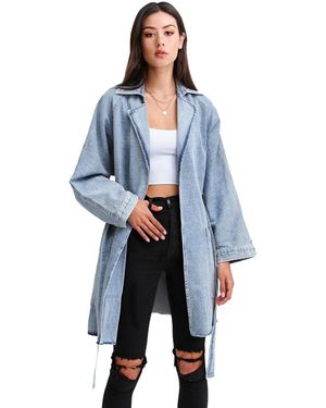 Belle & Bloom Relaxed Boyfriend Denim Jacket - Blue