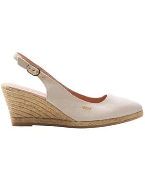 VISCATA Palomera Canvas Espadrille Wedges - White