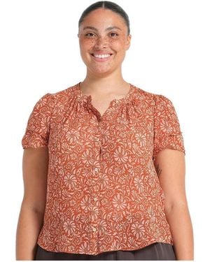 Estelle Bellavie Relaxed Floral Button-front Top - Pink