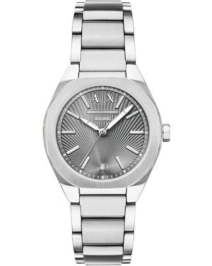 ARMANI EXCHANGE Rmni Exchnge Sync Qurtz Stinless Steel Wtch 36mm - Gray