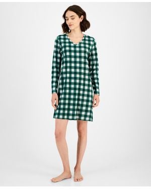 Charter Club Printed Jersey Sleepshirt - Blue