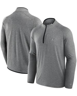 Fanatics Texas Longhorns Mock Neck Half-zip Pullover Jacket - Gray