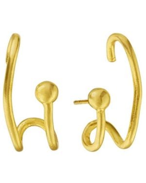 Ottoman Hands Odette Stud Earrings - Metallic