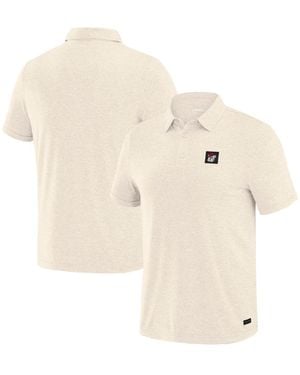J. Palmer White Georgia Bulldogs Four Down Polo Shirt - Natural