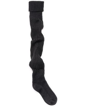 Muk Luks Chunky Ribbed Over The Knee Socks - Black