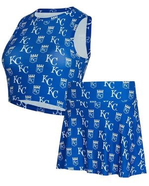 Concepts Sport 2-piece Kansas City S Knit Tank Top And Skort Set - Blue