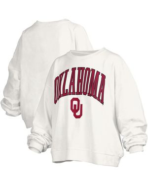 Pressbox Oklahoma Sooners Janise Fleece Sweatshirt - White