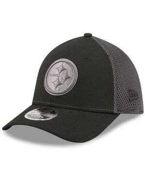 KTZ Pittsburgh Steelers Neo Mesh 39thirty M-crown Stretch Hat - Black