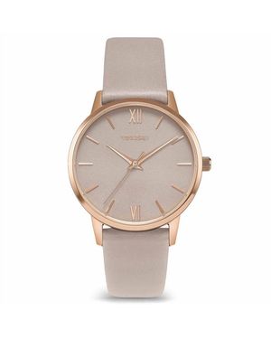 Vincero Gold Eros Petite Watch With Milanese Mesh Band - Natural