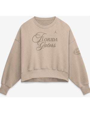 Nike Florida Gators Neutral Sce Collection Oversized Phoenix Fleece Sweatshirt - Natural