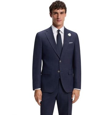 BOSS Boss By Melange Stretch Slim-fit Blazer - Blue