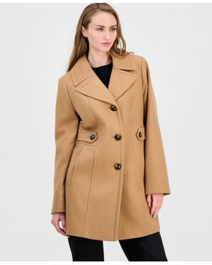 Anne Klein Single-breasted Peacoat - Natural