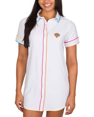 Concepts Sport New York Knicks Flutter Knit Nightshirt - White