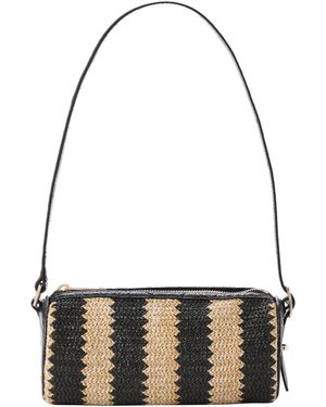 Brahmin Billie Barrel-style Leather Shoulder Bag - Black