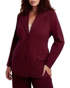 Eloquii The Ultimate Nipped Waist Blazer - Red