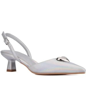 Olivia Miller Mystic Slingback Heels - White