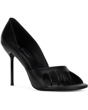 Jeffrey Campbell Phases Vinyl Slip-on Dress Sandals - Black