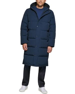 Levi's Quilted Extra Long Parka Jacket - Blue