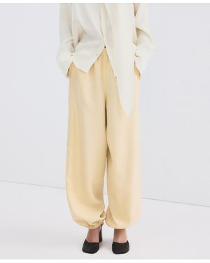 Mango Lyocell baggy Pants - Natural