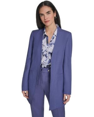 Calvin Klein Open Front Topper Jacket - Blue