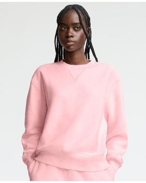 Champion Essentials Reverse Weave Crewneck Loose Fit Sweatshirt - Pink