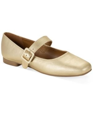 Style & Co. Brieee Square Toe Mary Jane Flats - White