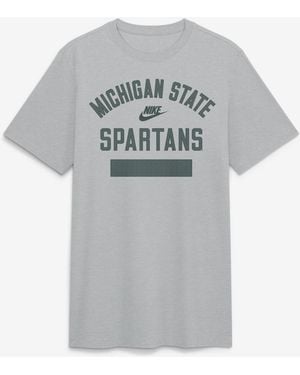 Nike Michigan State Spartans Arch Wordmark Legacy Tri-blend T-shirt - Gray