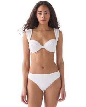 Kate Spade Underwire Bikini Top High Cut Bottoms - White