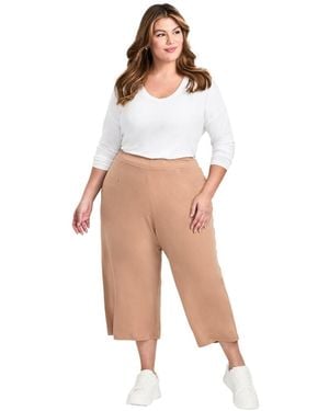 Avenue Plus Size Audrey Crop Pant - White