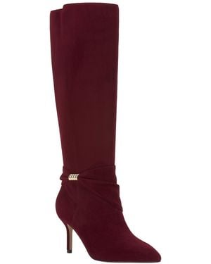 Vince Camuto Meezo Wide Calf Stiletto Dress Boots - Red